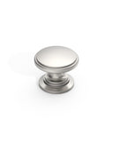 DESIGN1192 Brushed Gold Button Knobs for White & Navy Blue Cabinets | 1.18" Wide