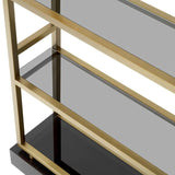 Cabinet Corrado I
Brushed brass finish | smoke glass | black veneer base