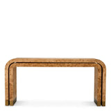 Console Table Quinton set of 2
Light brown mappa burl veneer | antique brass finish