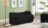 Flair Contemporary Bench with Curved Back - Elegant Seating Solution for Modern Home Decor