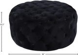 Addison Velvet Upholstered Ottoman