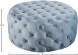 Addison Velvet Upholstered Ottoman