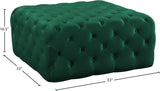 Ariel Velvet Upholstered Ottoman