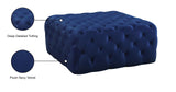 Ariel Velvet Upholstered Ottoman