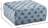 Ariel Velvet Upholstered Ottoman