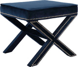 Nixon Velvet Upholstered Stool