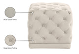 Stella Velvet Upholstered Stool