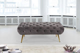 Amara Luxury Velvet Bench with Gold Stainless Steel Legs for Contemporary Home Elegance and Comfort
