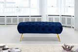 Amara Luxury Velvet Bench with Gold Stainless Steel Legs for Contemporary Home Elegance and Comfort
