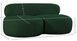Venti Loveseat - Elegant Art Deco-Inspired Curved Design to Elevate Your Living Space Comfortably