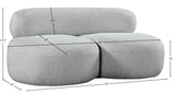 Venti Loveseat - Elegant Art Deco-Inspired Curved Design to Elevate Your Living Space Comfortably