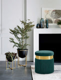 Yasmine Velvet Upholstered Stool