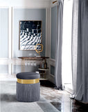 Yasmine Velvet Upholstered Stool
