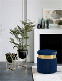 Yasmine Velvet Upholstered Stool