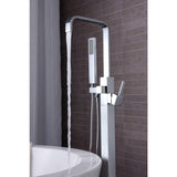 Victoria 2-Handle Freestanding Claw Foot Tub Faucet with Hand Shower in Polished Chrome
