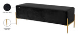 Isla Plush Upholstered Contemporary Bench with Gold Legs - Chic Accent for Bedroom or Dressing Room