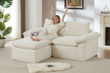 DERVAL 80" Loveseat with 1 Ottoman