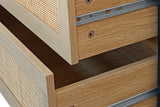 NESTO 51" Modern Rattan Drawer Cabinet