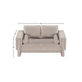 Madeline 65" Chenille Fabric Upholstered Loveseat