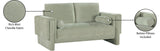 Madeline 65" Chenille Fabric Upholstered Loveseat