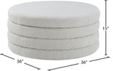 Aphia Boucle Fabric Upholstered Ottoman