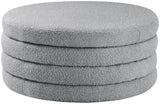 Aphia Boucle Fabric Upholstered Ottoman