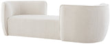 Hilton Boucle Fabric Chaise Lounge - Stylish Contemporary Seating for Cozy Living Spaces