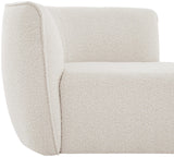 Hilton Boucle Fabric Chaise Lounge - Stylish Contemporary Seating for Cozy Living Spaces