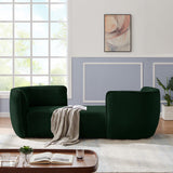 Hilton Boucle Fabric Chaise Lounge - Stylish Contemporary Seating for Cozy Living Spaces