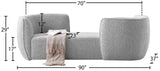 Hilton Boucle Fabric Chaise Lounge - Stylish Contemporary Seating for Cozy Living Spaces