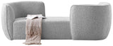 Hilton Boucle Fabric Chaise Lounge - Stylish Contemporary Seating for Cozy Living Spaces
