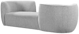 Hilton Boucle Fabric Chaise Lounge - Stylish Contemporary Seating for Cozy Living Spaces