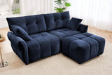 CHARLOTTE 78" 2-Seater Sofa with 1 Ottoman