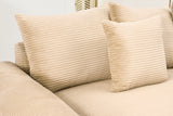 DESEO 92" Loveseat with 2 Ottomans