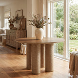 Drift 47.5'' Round Dining Table With Clara Chairs Set
