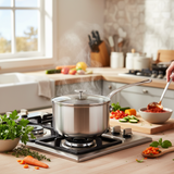 Mauviel M'Pure Sauce Pan With Glass Lid, Cast Stainless Steel Onyx Handle