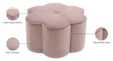 Daisy Velvet Upholstered Ottoman