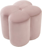 Clover Velvet Upholstered Stool