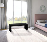 Minimalist Velvet Bench - Contemporary Stylish Seating for Mudroom, Bedroom, or Game Night Fun