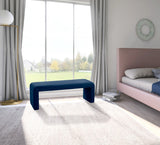 Minimalist Velvet Bench - Contemporary Stylish Seating for Mudroom, Bedroom, or Game Night Fun