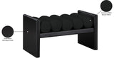 Waverly Contemporary Bench with Solid Wood Frame and Stylish Cushion Rolls for Modern Living Spaces