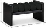 Waverly Contemporary Bench with Solid Wood Frame and Stylish Cushion Rolls for Modern Living Spaces