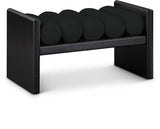 Waverly Contemporary Bench with Solid Wood Frame and Stylish Cushion Rolls for Modern Living Spaces