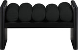 Waverly Contemporary Bench with Solid Wood Frame and Stylish Cushion Rolls for Modern Living Spaces
