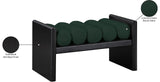 Waverly Contemporary Bench with Solid Wood Frame and Stylish Cushion Rolls for Modern Living Spaces
