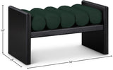 Waverly Contemporary Bench with Solid Wood Frame and Stylish Cushion Rolls for Modern Living Spaces