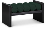 Waverly Contemporary Bench with Solid Wood Frame and Stylish Cushion Rolls for Modern Living Spaces