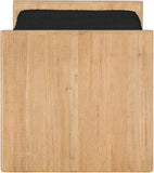 Waverly Contemporary Bench with Solid Wood Frame and Stylish Cushion Rolls for Modern Living Spaces