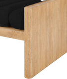 Waverly Contemporary Bench with Solid Wood Frame and Stylish Cushion Rolls for Modern Living Spaces