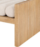 Waverly Contemporary Bench with Solid Wood Frame and Stylish Cushion Rolls for Modern Living Spaces